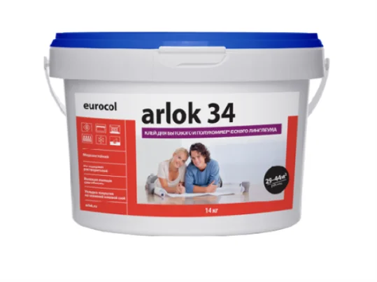 Клей Arlok 34 (1,3 кг) 320-480 г/м2, для бытового линолеума в Миассе