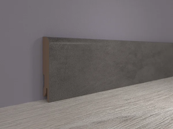 Плинтус MDF Bonkeel 24064 Бетон Лофт Графит (100х16х2400 мм) в Миассе