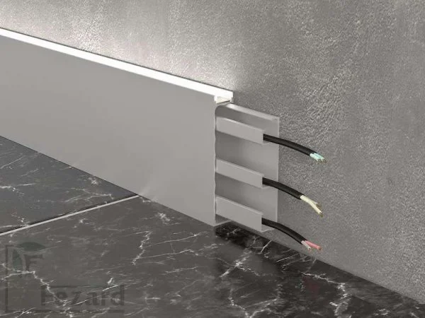 Алюминиевый плинтус Fezard Кабельный ALP-G80-LA Алюминий 80*15*2500 мм в Миассе