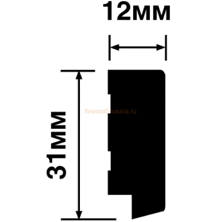 Финишный молдинг LF124B W36 левый декорированный (31х12х2700мм) в Миассе