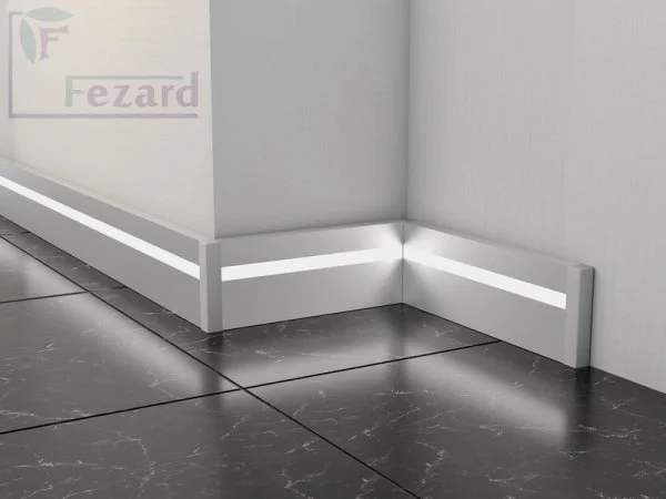 Алюминиевый плинтус Fezard Кабельный ALP-G80-LF Алюминий 80*15*2500 мм в Миассе