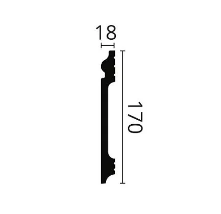 Плинтус NMC Wallstyl FL17 (170х18х2000 мм) в Миассе