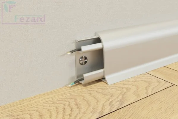 Алюминиевый плинтус Fezard Серебро 43х22х2,5м в Миассе