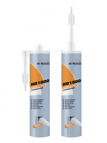 Монтажно-стыковочный клей HiWood HD1000 Белый 280 ml в Миассе