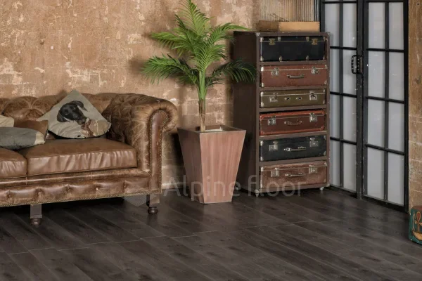 Кварц-виниловая плитка Alpine Floor Premium XL Дуб Торфяной ЕСО 7-11, 8 мм. 43 класс в Миассе