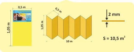 Подложка Солид 2мм гармошка желтая (10.5 м2) в Миассе