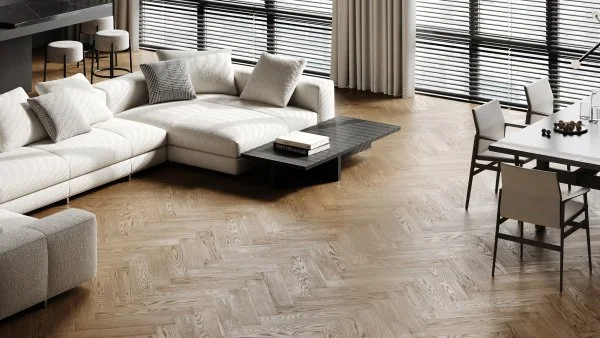 Паркетная доска Quartz Parquet Английская Ёлка Дуб Карельский 33-419 в Миассе