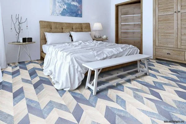 Пробковое покрытие CorkStyle Chevron Blue (1235*305*6 мм) HC в Миассе