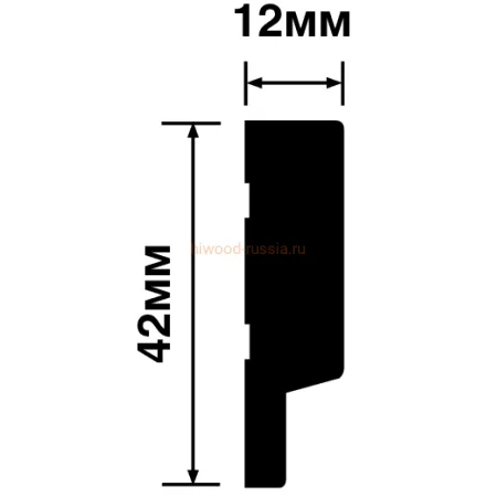 Финишный молдинг LF124A S339S правый декорированный (42х12х2700мм) в Миассе