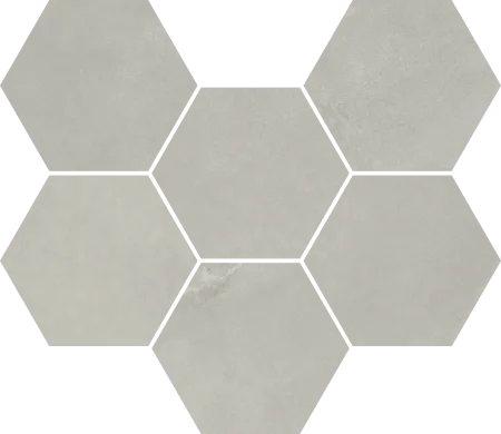Керамогранит Italon Континуум Сильвер Мозаика Гексагон (Натуральная 25х29) в Миассе