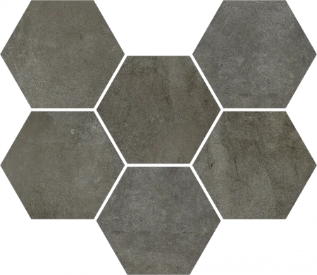Керамогранит Coliseum Экспо Дарк Мозаика Гексагон (Натуральная, 25х29) в Миассе