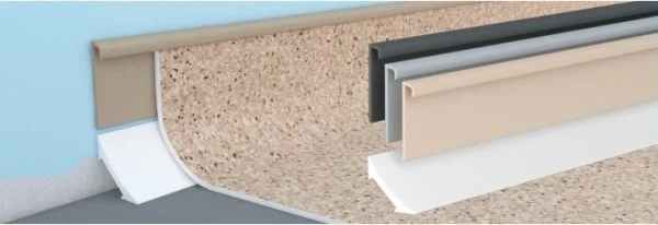 Коннелюрный плинтус Bonkeel Верхняя светло-серая часть (28х5х2200мм) в Миассе