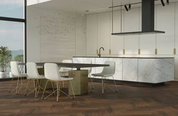 Паркетная доска Quartz Parquet Английская Ёлка Орех Американский 33-400-29 в Миассе