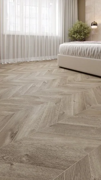 Кварц-виниловая плитка Alpine Floor Chevron Дуб Натур. Отбеленный ECO 20-3 (2,5 мм. 43 класс) в Миассе