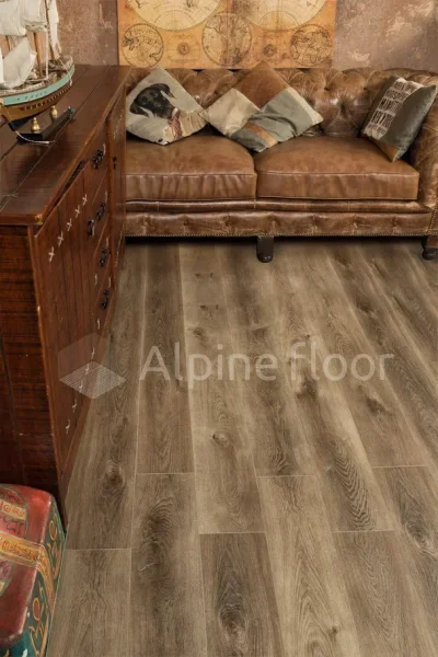 Кварц-виниловая плитка Alpine Floor Premium XL Дуб Коричневый ЕСО 7-9, 8 мм. 43 класс в Миассе