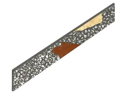 Керамогранит Coliseum Палладио Блэк Плинтус (Натуральный, 7,2х60) в Миассе