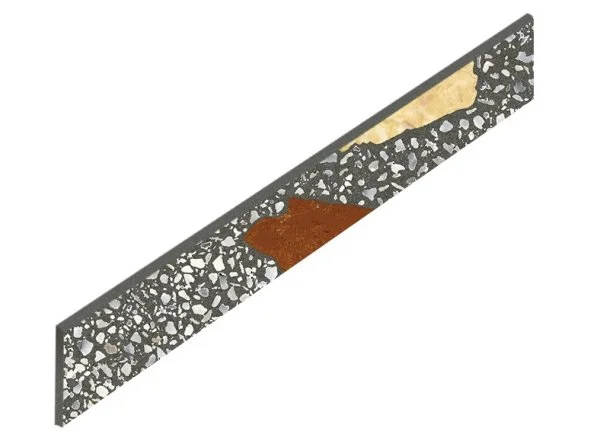 Керамогранит Coliseum Палладио Блэк Плинтус (Натуральный, 7,2х60) в Миассе