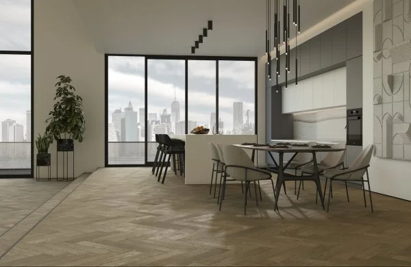 Паркетная доска Quartz Parquet Английская Ёлка Дуб Карельский 33-419 в Миассе