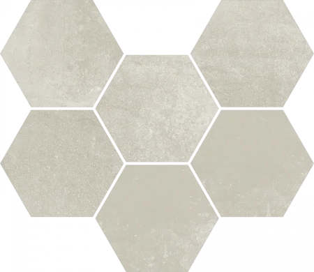 Керамогранит Coliseum Экспо Уайт Мозаика Гексагон (Натуральная, 25х29) в Миассе