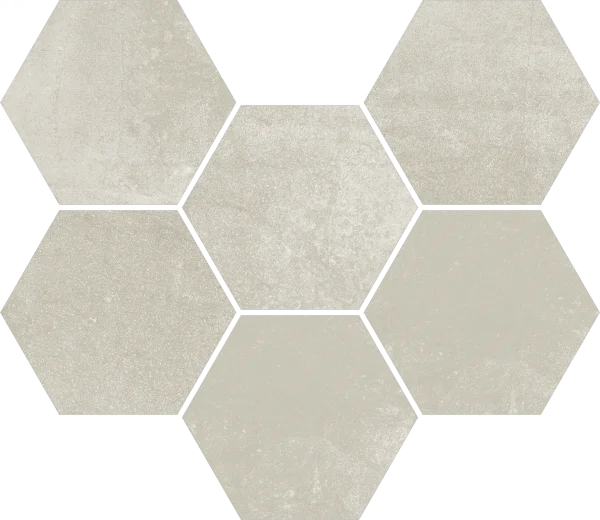 Керамогранит Coliseum Экспо Уайт Мозаика Гексагон (Натуральная, 25х29) в Миассе
