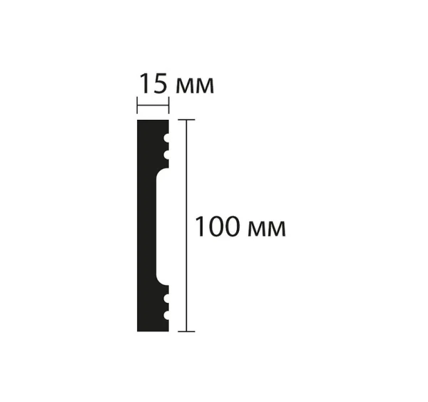 Плинтус NMC Wallstyl FD10 (100х15х2000 мм) в Миассе