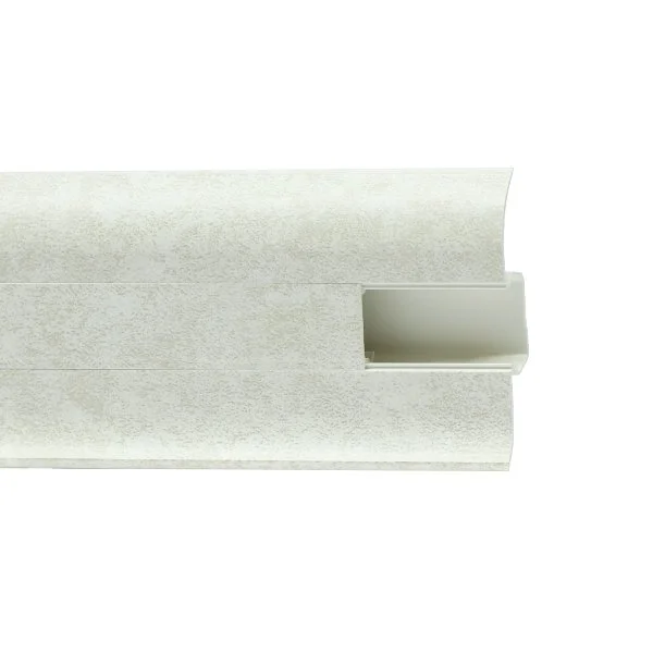 Пластиковый плинтус Royce №860 Белый Кварц (58х22х2200мм) в Миассе