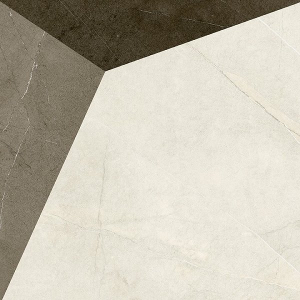 Керамогранит Coliseum Фьямма Уайт Вставка Фрэйм 60х60 (Натуральный и Реттифицированный) в Миассе